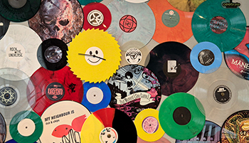 farbige Schallplatten